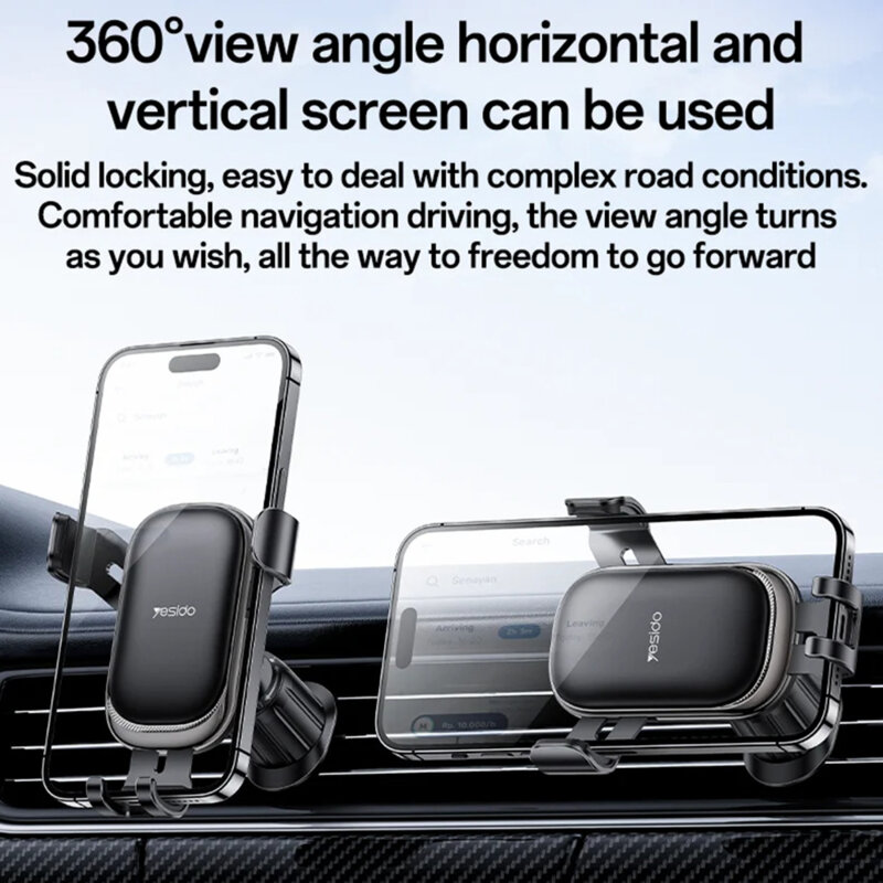 Suport auto gravity pentru grila, blocare mecanica Yesido C247