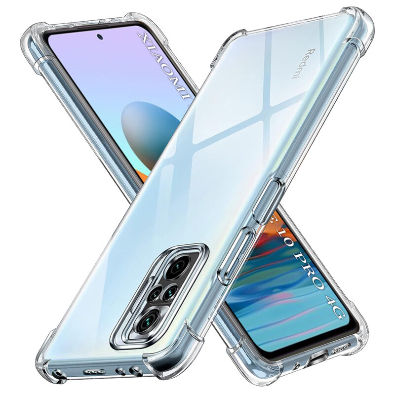 Husa Xiaomi Redmi Note 10 Pro Techsuit Shockproof Clear Silicone, transparenta