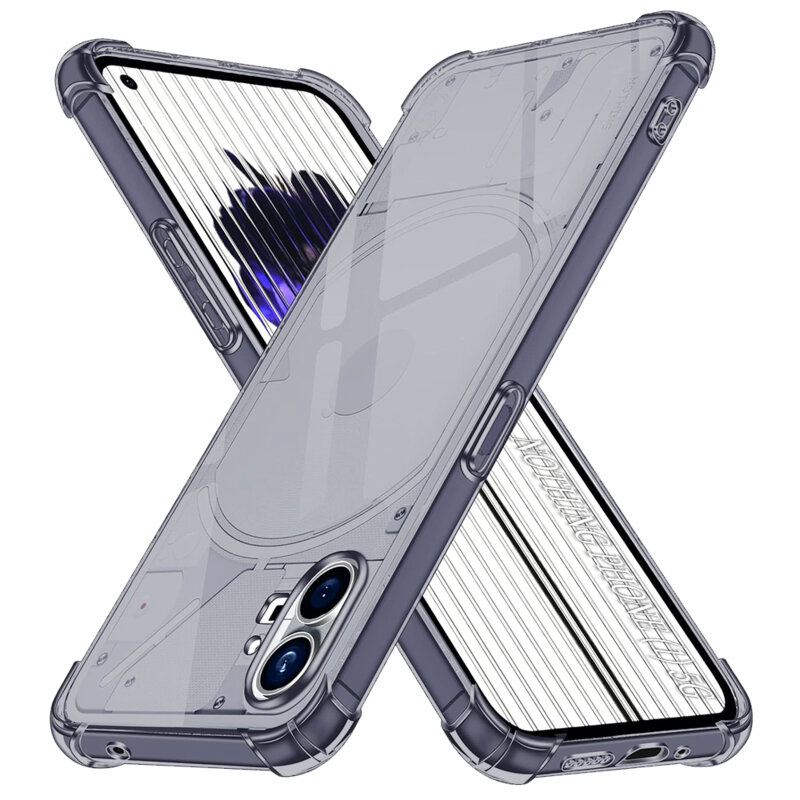 Husa Nothing Phone (1) Techsuit Shockproof Clear Silicone, fumuriu