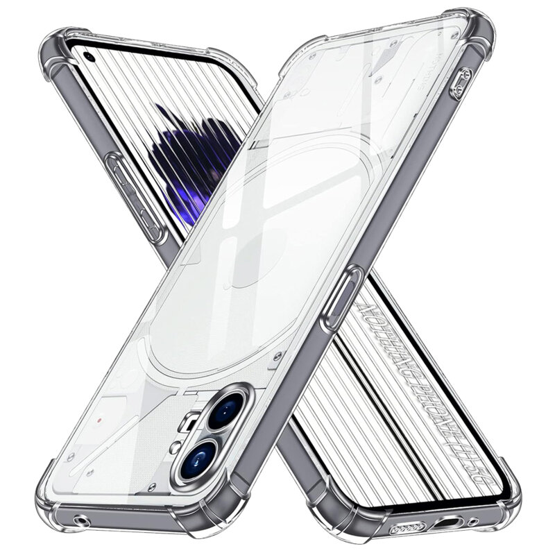 Husa Nothing Phone (1) Techsuit Shockproof Clear Silicone, transparenta