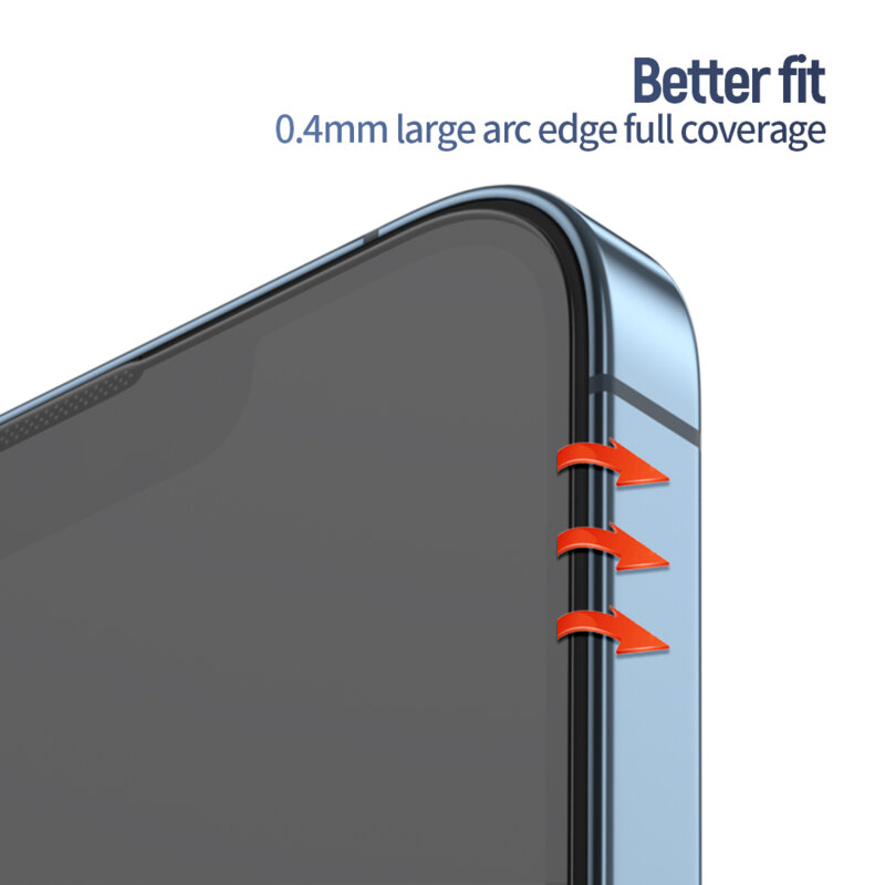 Folie iPhone 15 Blueo Anti-Reflective HD Glass, negru