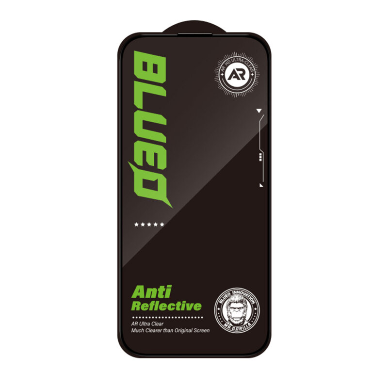 Folie iPhone 16 Blueo Anti-Reflective HD Glass, negru