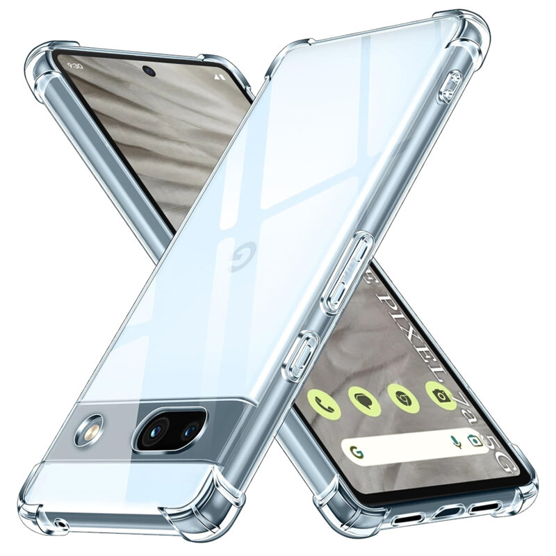 Husa Google Pixel 7a Techsuit Shockproof Clear Silicone, transparenta
