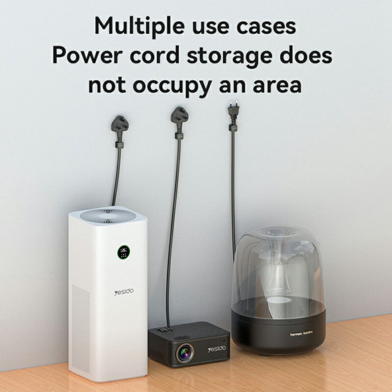 [Pachet 4x] Mini organizator cabluri cu clips magnetice Yesido, alb, C216