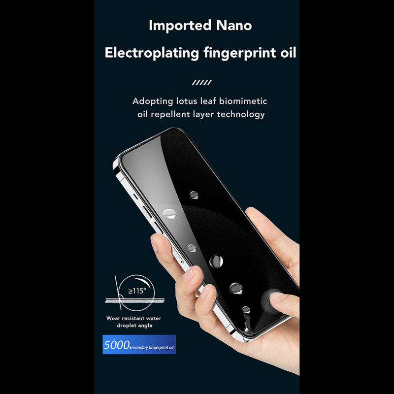 Folie sticla iPhone 14 ANANK 2.5D 360° Privacy Screen Protector, negru