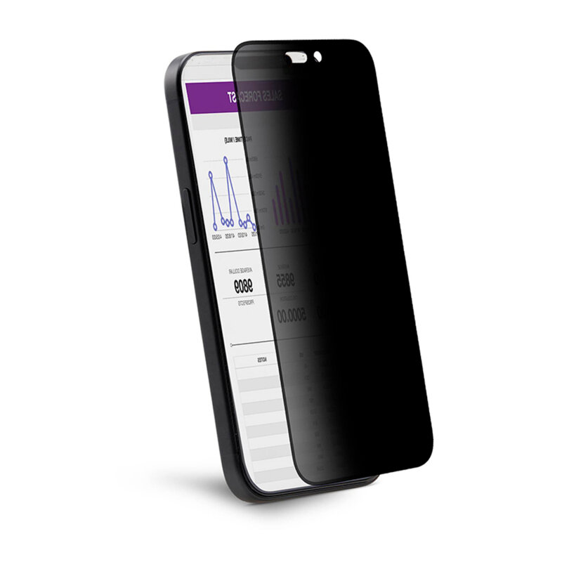 Folie sticla iPhone 16 Pro ANANK 2.5D 1X Reinforced 360° Privacy Screen Protector, negru