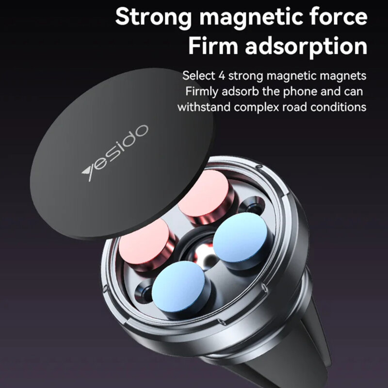Suport auto magnetic cu design ultra mic, universal Yesido C214