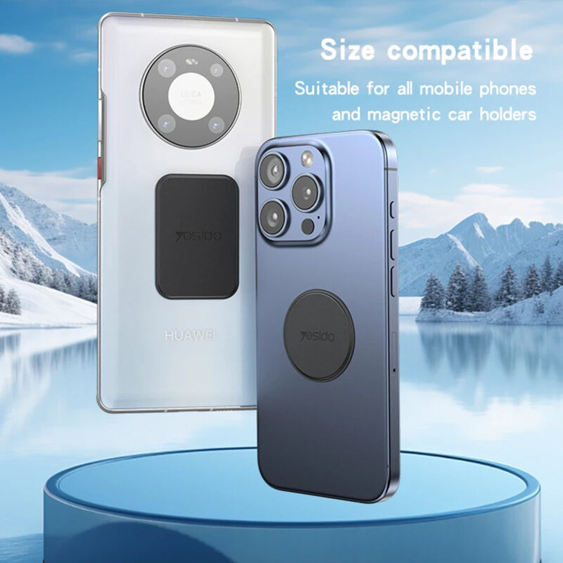 [Set 2x] Placuta metalica suport magnetic telefon Yesido C207