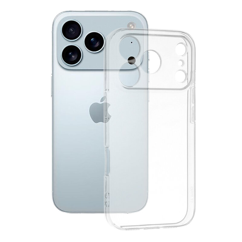 Husa iPhone 17 Pro Techsuit Clear Silicone, transparenta