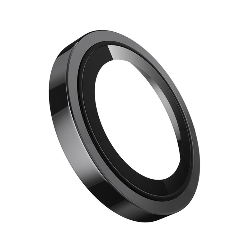 [Pachet 2x] Folie iPhone 15 Pro Blueo Original Metal Frame Lens Protector, negru