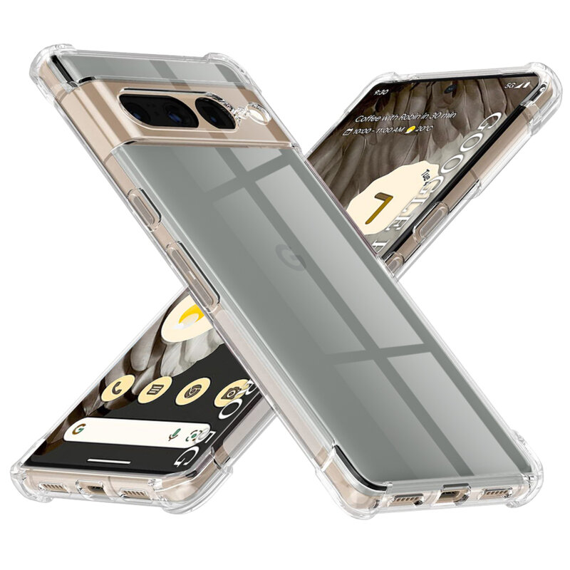 Husa Google Pixel 7 Pro Techsuit Shockproof Clear Silicone, transparenta
