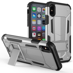 Husa iPhone XS Zizo Hybrid Transformer - Argintiu