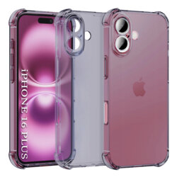 Husa iPhone 16 Plus Techsuit Shockproof Clear Silicone, fumuriu