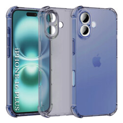 Husa iPhone 16 Techsuit Shockproof Clear Silicone, fumuriu
