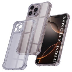 Husa iPhone 16 Pro Max Techsuit Shockproof Clear Silicone, fumuriu