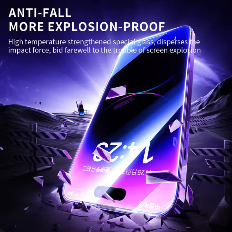 Folie iPhone 14 Blueo Anti-Static HD Glass, negru