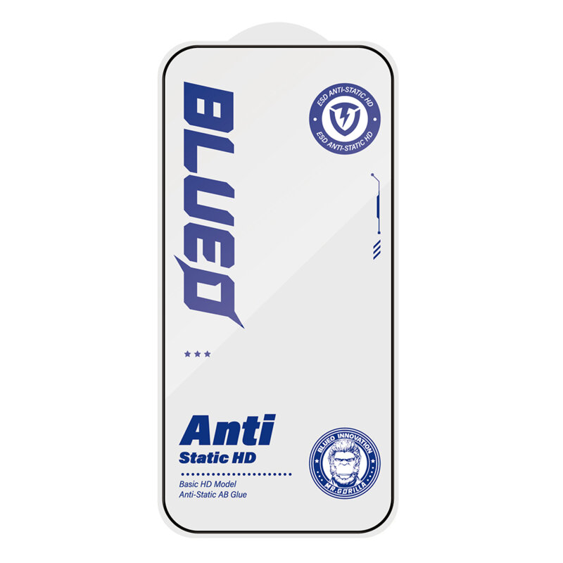 Folie iPhone X, iPhone 10 Blueo Anti-Static HD Glass, negru