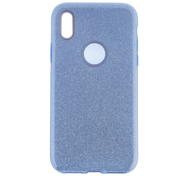 Husa iPhone XS Color TPU Sclipici - Albastru