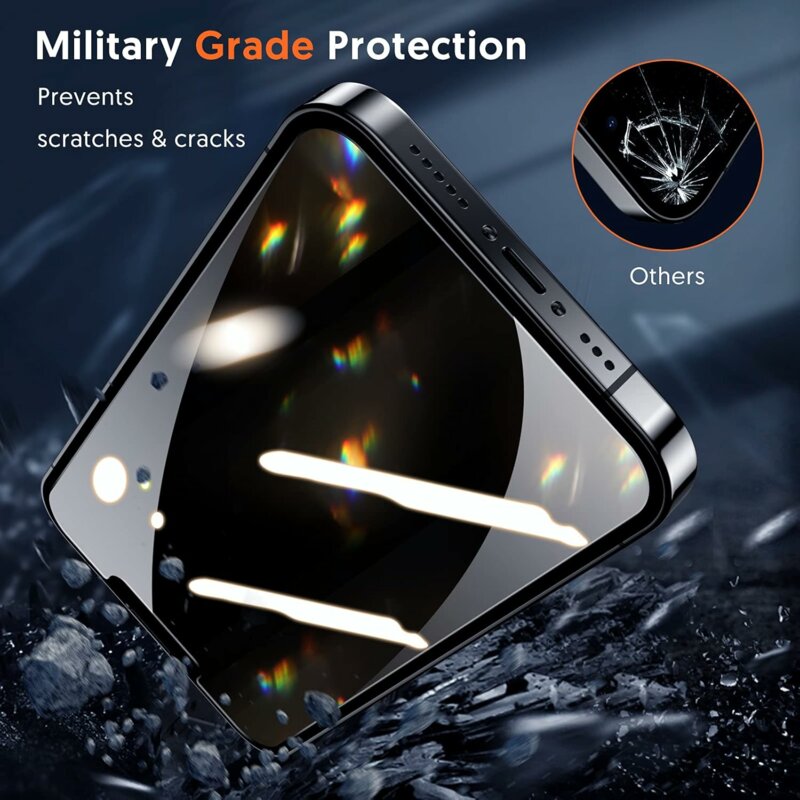 Folie iPhone XR Blueo Anti-Peep Privacy Glass, negru