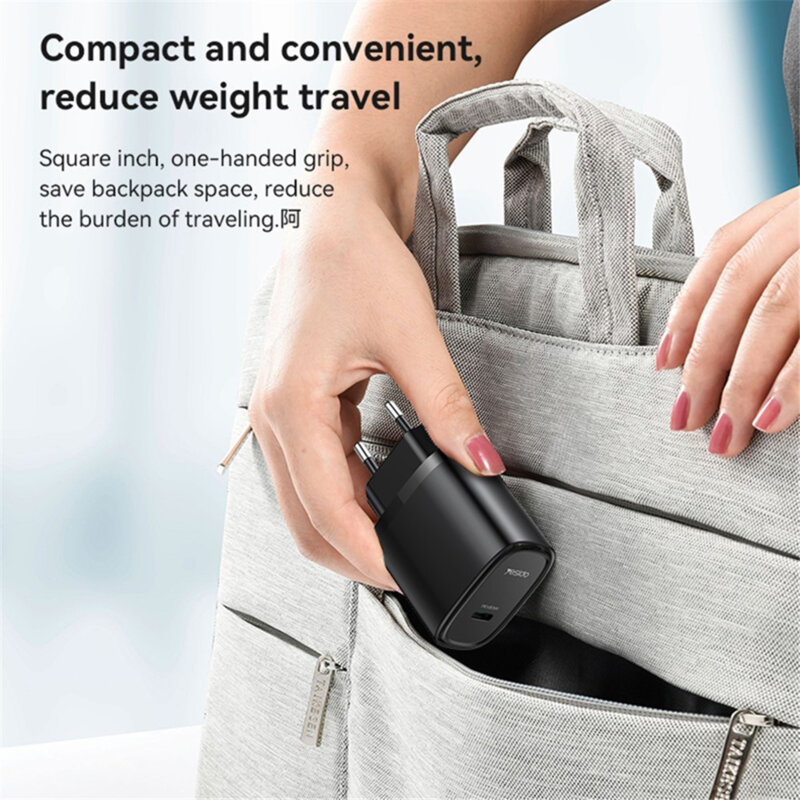 Incarcator priza USB-C compact PD20W Yesido YC57, alb
