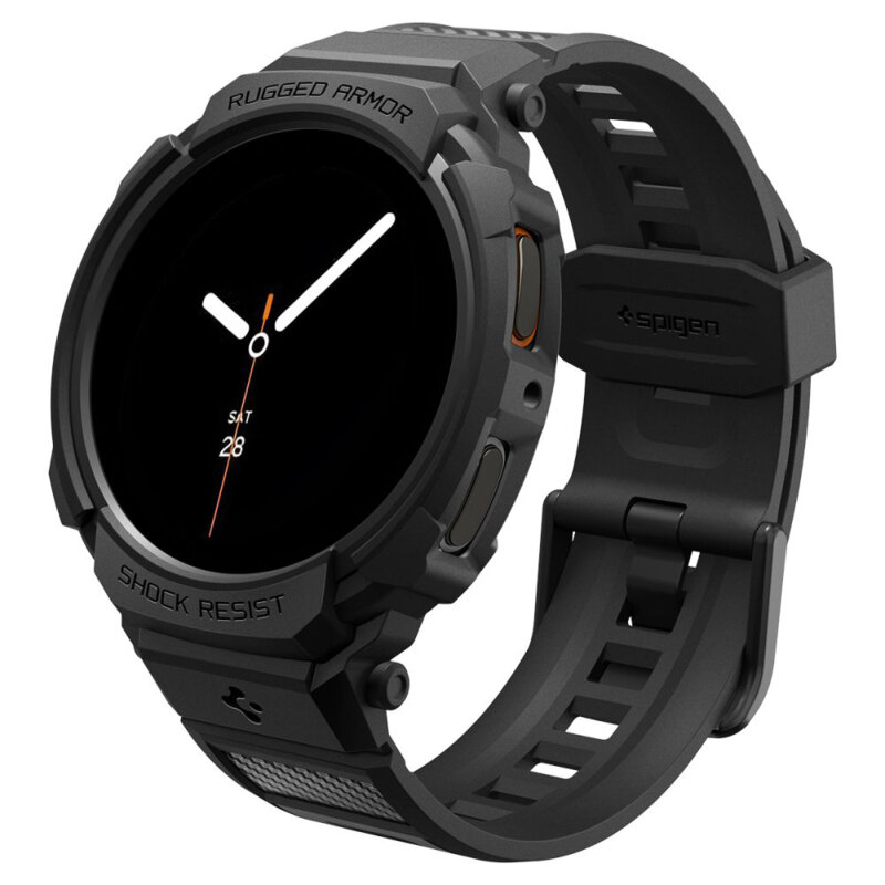 [Pachet husa + curea] Samsung Galaxy Watch8 44mm Spigen Rugged Armor Pro, negru