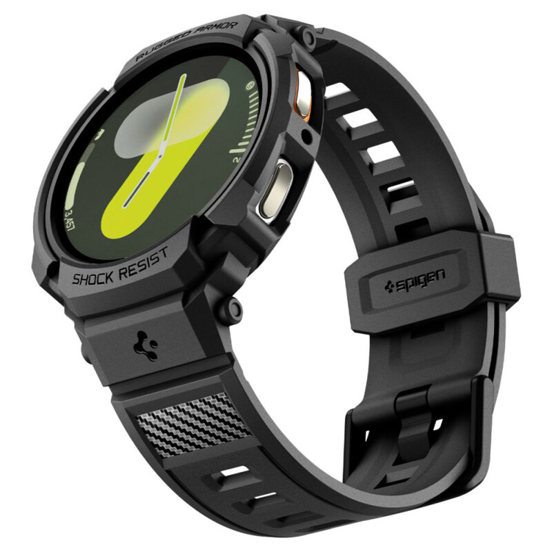 [Pachet husa + curea] Samsung Galaxy Watch8 44mm Spigen Rugged Armor Pro, negru