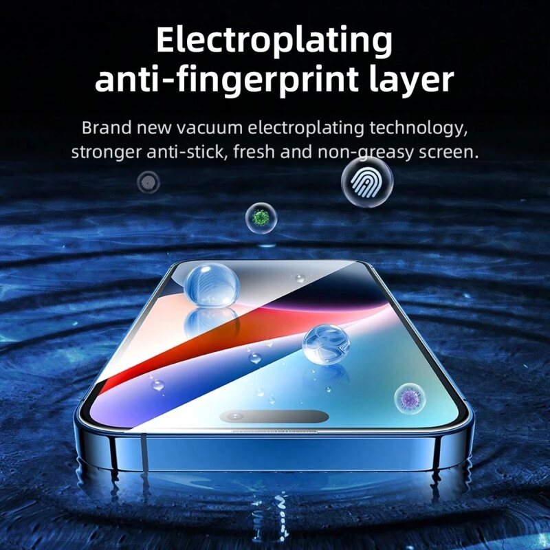 Folie iPhone 16 Pro Blueo 3D Full Display Curved Edge AR Glass, negru