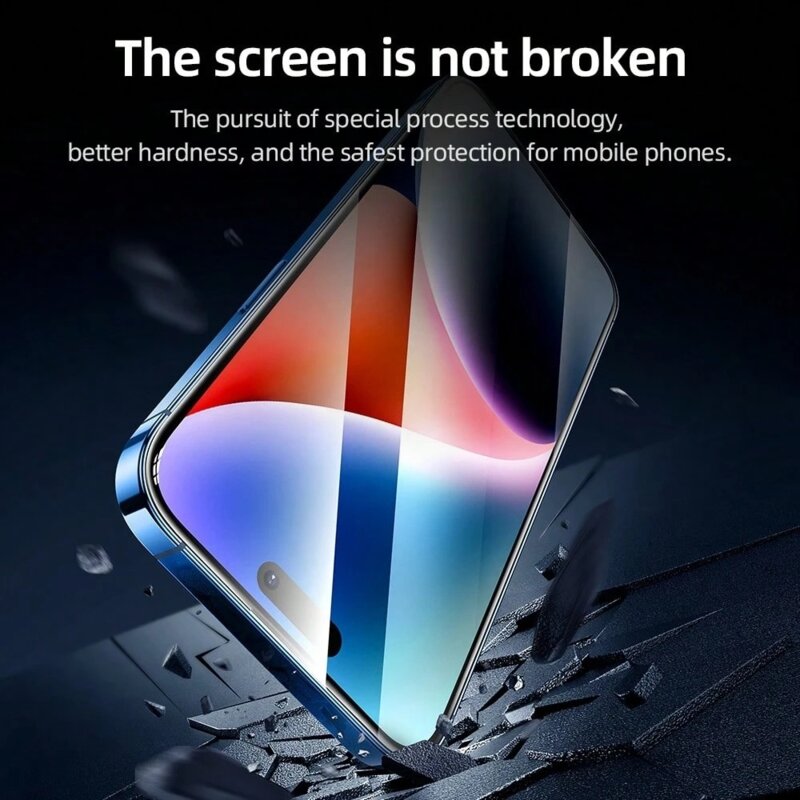 Folie iPhone 16 Pro Blueo 3D Full Display Curved Edge AR Glass, negru