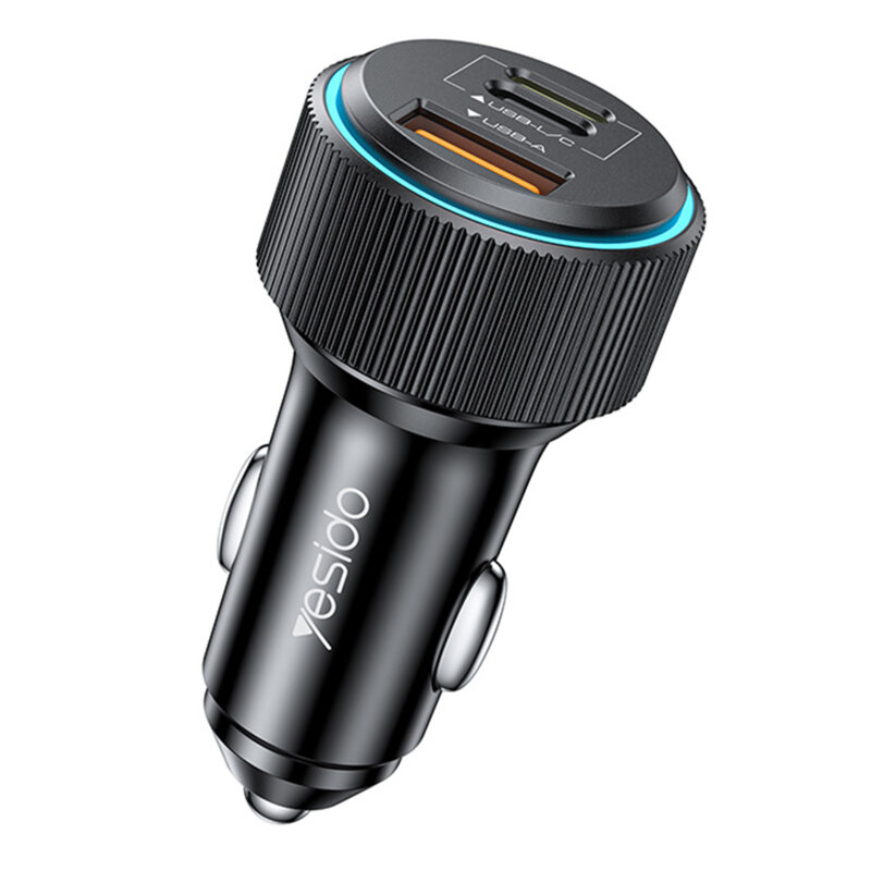 Incarcator auto + cablu Type-C la Lightning, 35W Yesido Y60