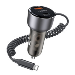 Incarcator auto bricheta + cablu Lightning, 50W, Yesido Y57