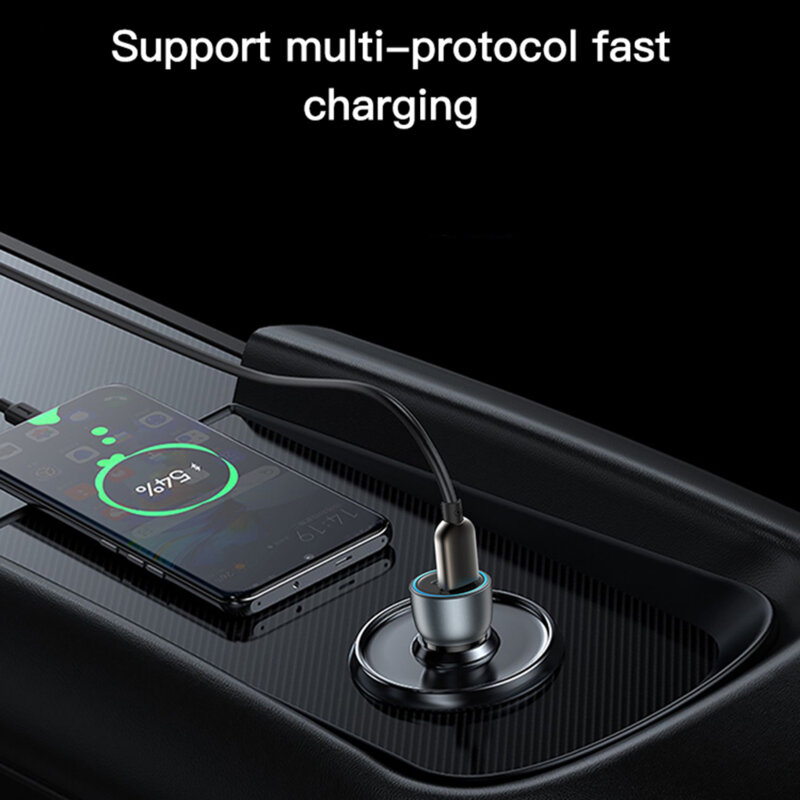 Incarcator auto bricheta USB 30W, Yesido Y49, gri