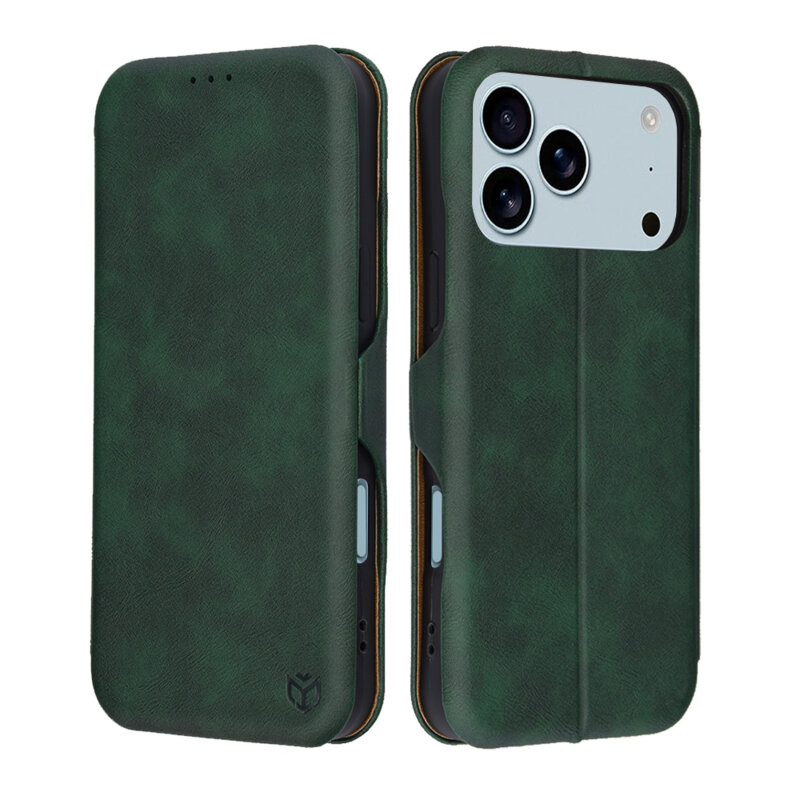 Husa 360° iPhone 17 Pro Techsuit Safe Wallet Plus, verde