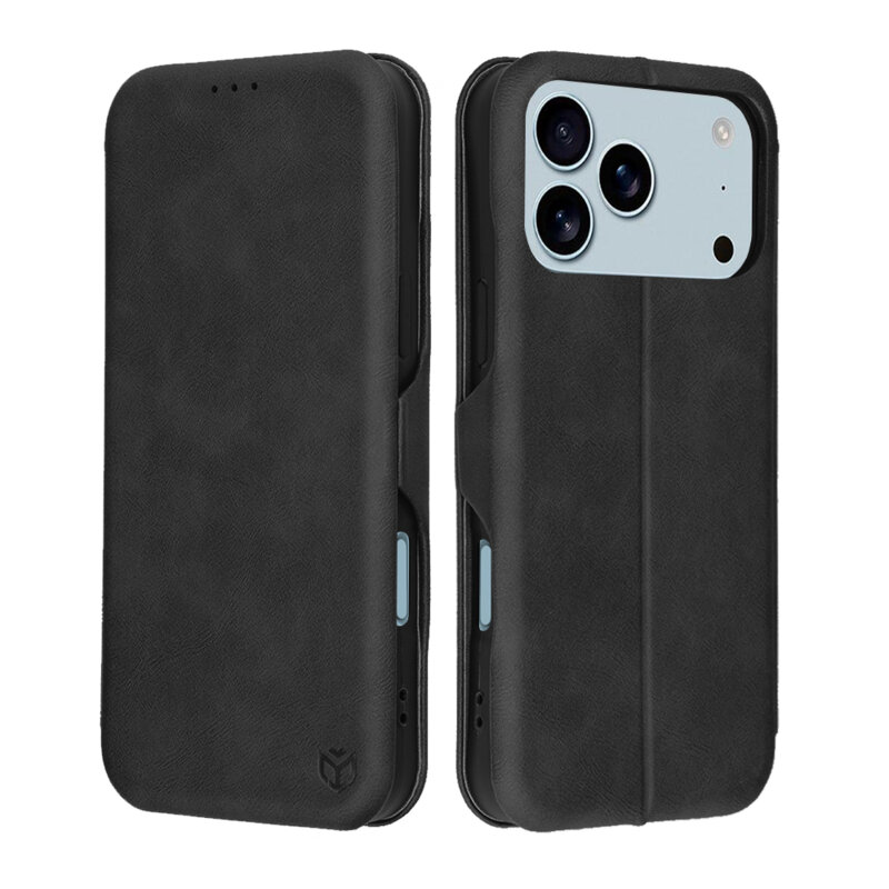 Husa 360° iPhone 17 Pro Techsuit Safe Wallet Plus, negru