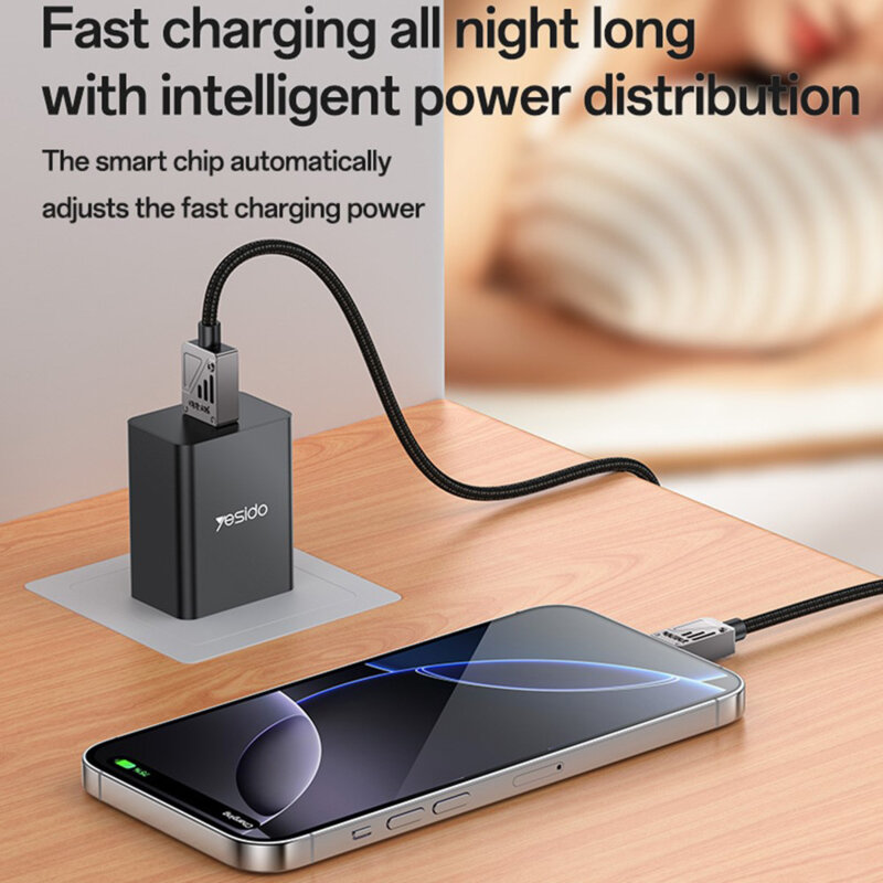 Cablu incarcare rapida USB, Type-C 18W Yesido CA135C, 1.2m