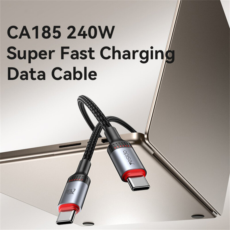 Cablu de date Type-C Fast Charging, 240W Yesido CA185, 1.2m