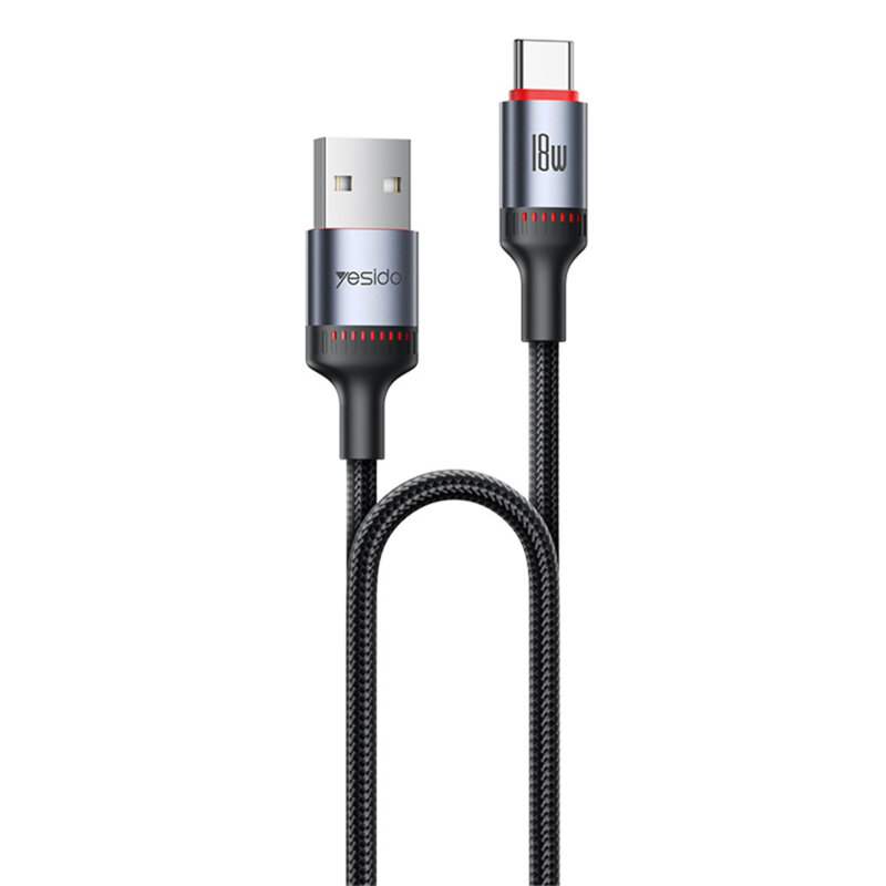 Cablu de date USB, Type-C, 18W, 3A Yesido CA129C, 1.2m