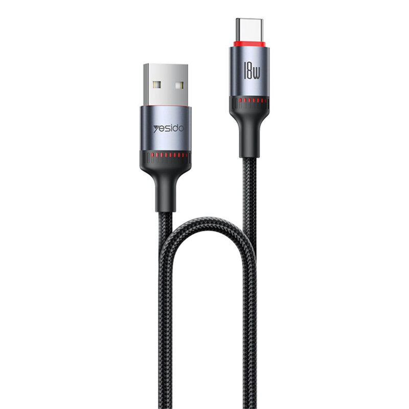 Cablu de date tip C Fast Charging 60W, 3A Yesido CA183, 2m