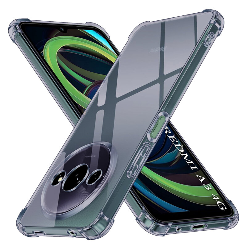 Husa Xiaomi Redmi A3 Techsuit Shockproof Clear Silicone, fumuriu