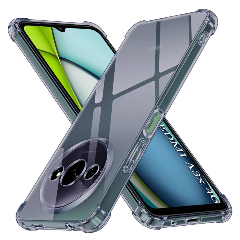 Husa Xiaomi Redmi A3x Techsuit Shockproof Clear Silicone, fumuriu