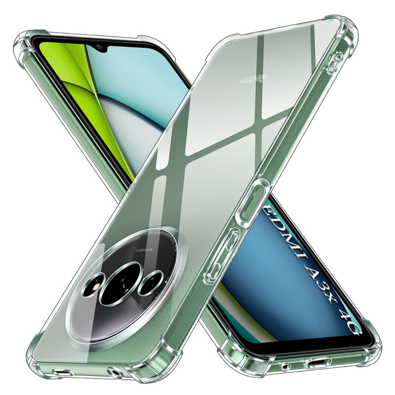 Husa Xiaomi Redmi A3x Techsuit Shockproof Clear Silicone, transparenta