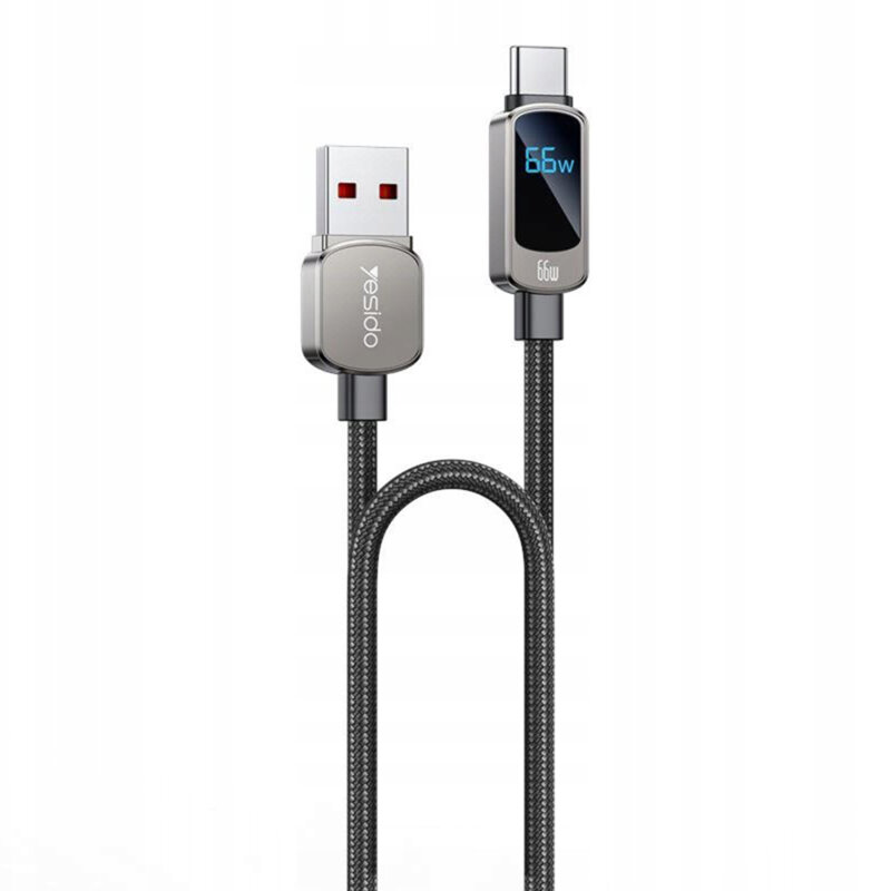 Cablu USB, tip C Fast Charge, 66W, 5A Yesido CA128C, 1.2m