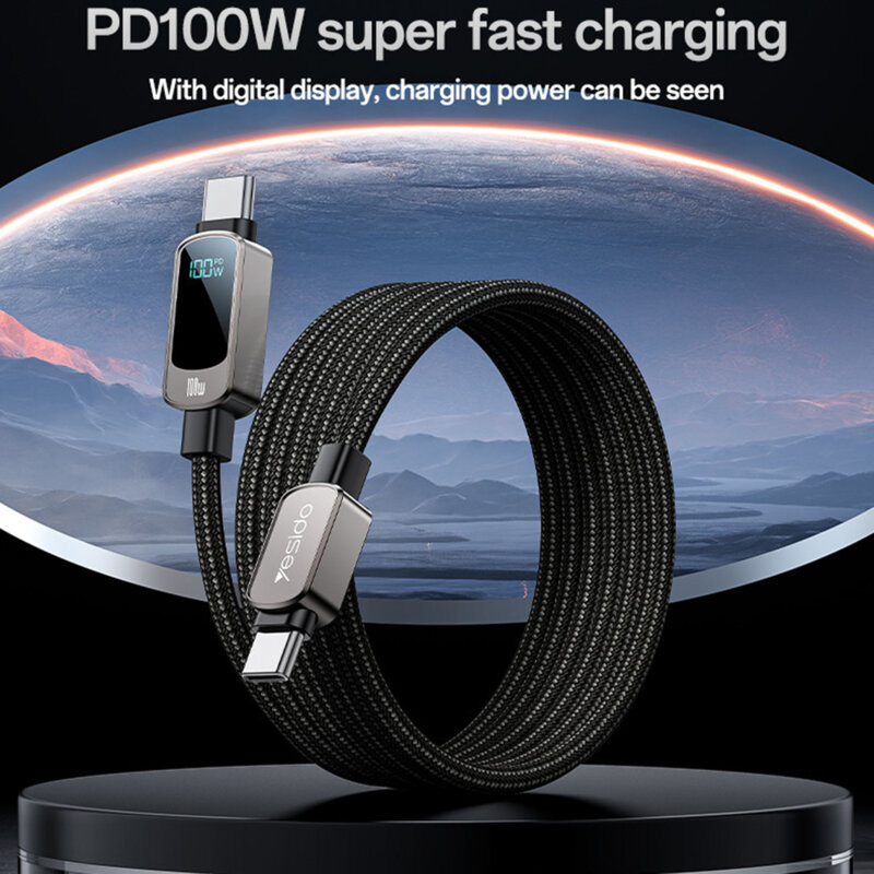 Cablu Type-C Super Fast Charging 100W, 5A Yesido CA179, 1.2m