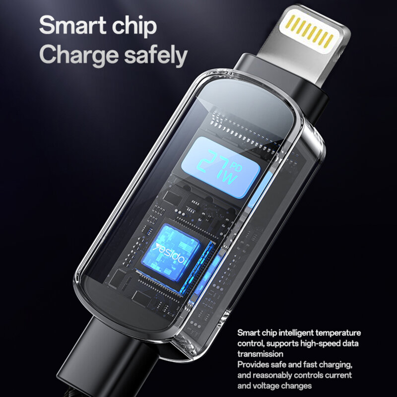 Cablu de date Type-C Fast Charging 27W, 3A Yesido CA180, 1.2m