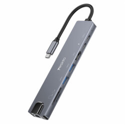 Hub Type-C la USB, Type-C, HDMI, TF/SD, PD100W Yesido, HB27
