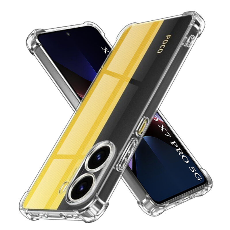 Husa Xiaomi Poco X7 Pro Techsuit Shockproof Clear Silicone, transparenta