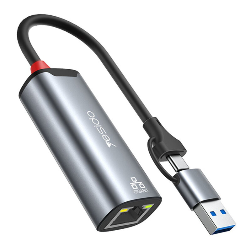 Adaptor internet USB, Type-C la RJ45 1000Mbps Yesido, HB26
