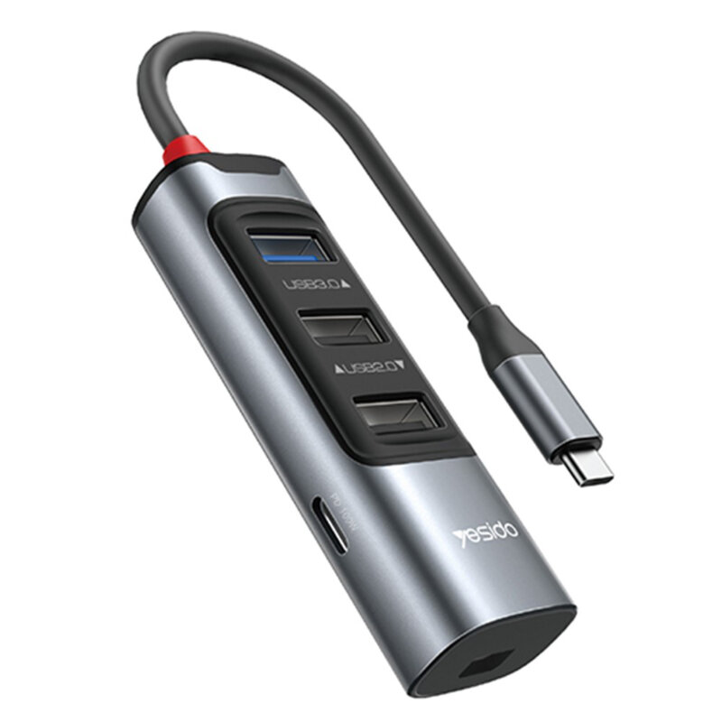 Hub Type-C la USB, USB-C, Mini DP, PD100W, 5in1 Yesido, HB24