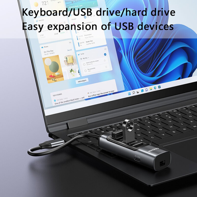 Hub Type-C la USB, USB-C, Mini DP, PD100W, 5in1 Yesido, HB24