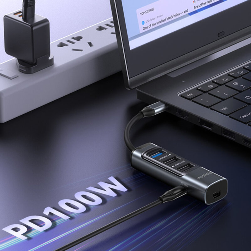 Hub Type-C la USB, USB-C, Mini DP, PD100W, 5in1 Yesido, HB24