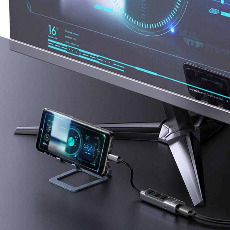 Hub Type-C la USB, USB-C, Mini DP, PD100W, 5in1 Yesido, HB24